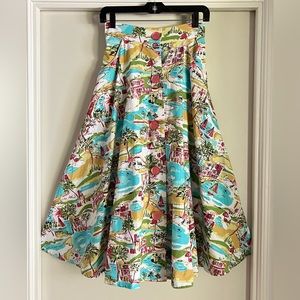 Vivien of Holloway Button Betty Skirt in Riviera